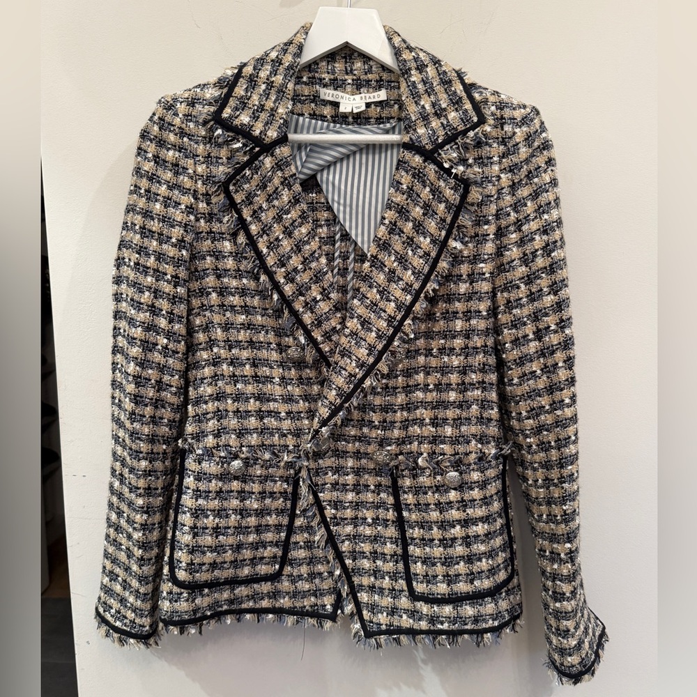Veronica Beard Theron Houndstooth Blazer, size 2